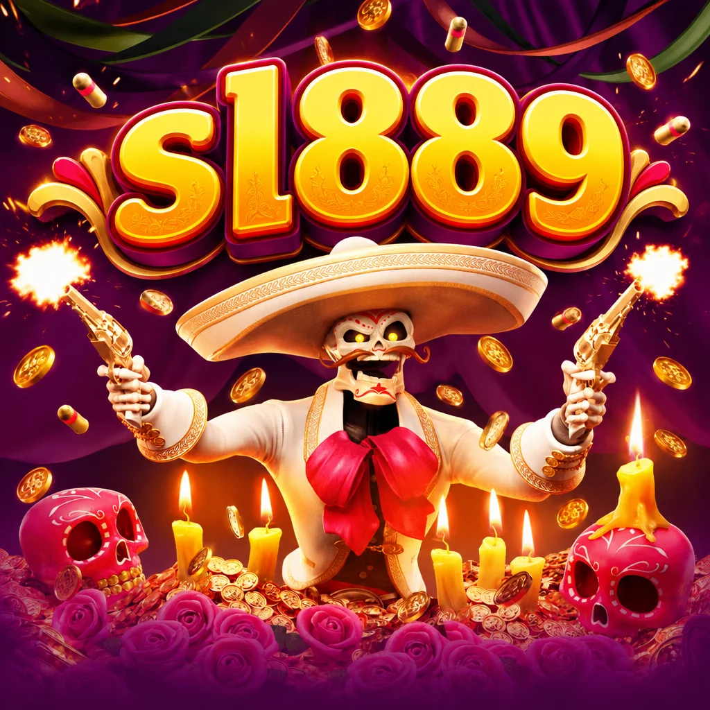 sl889 menampilkan karakter koboi tengkorak bertopi sombrero di game Wild Bandito